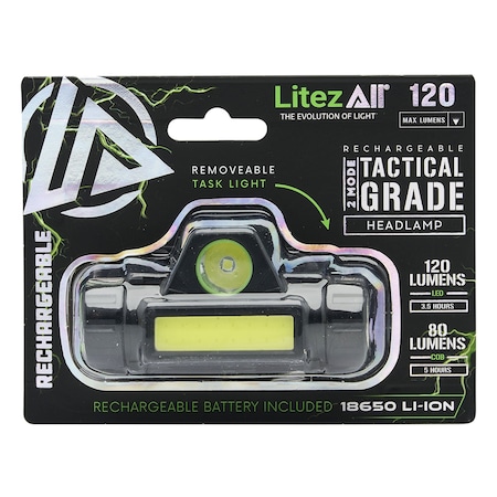 Litezall Rechargeable Dual Mode Headlamp PR LA-RCHHL1-8/24